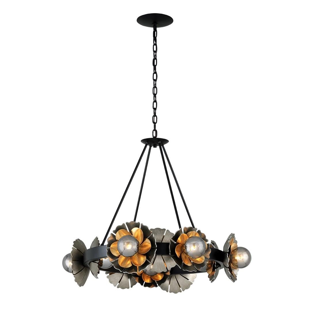 Martyn Lawrence Bullard for Corbett Lighting
Features include a Black Graphite and Bronze Leaf finish applied by experts