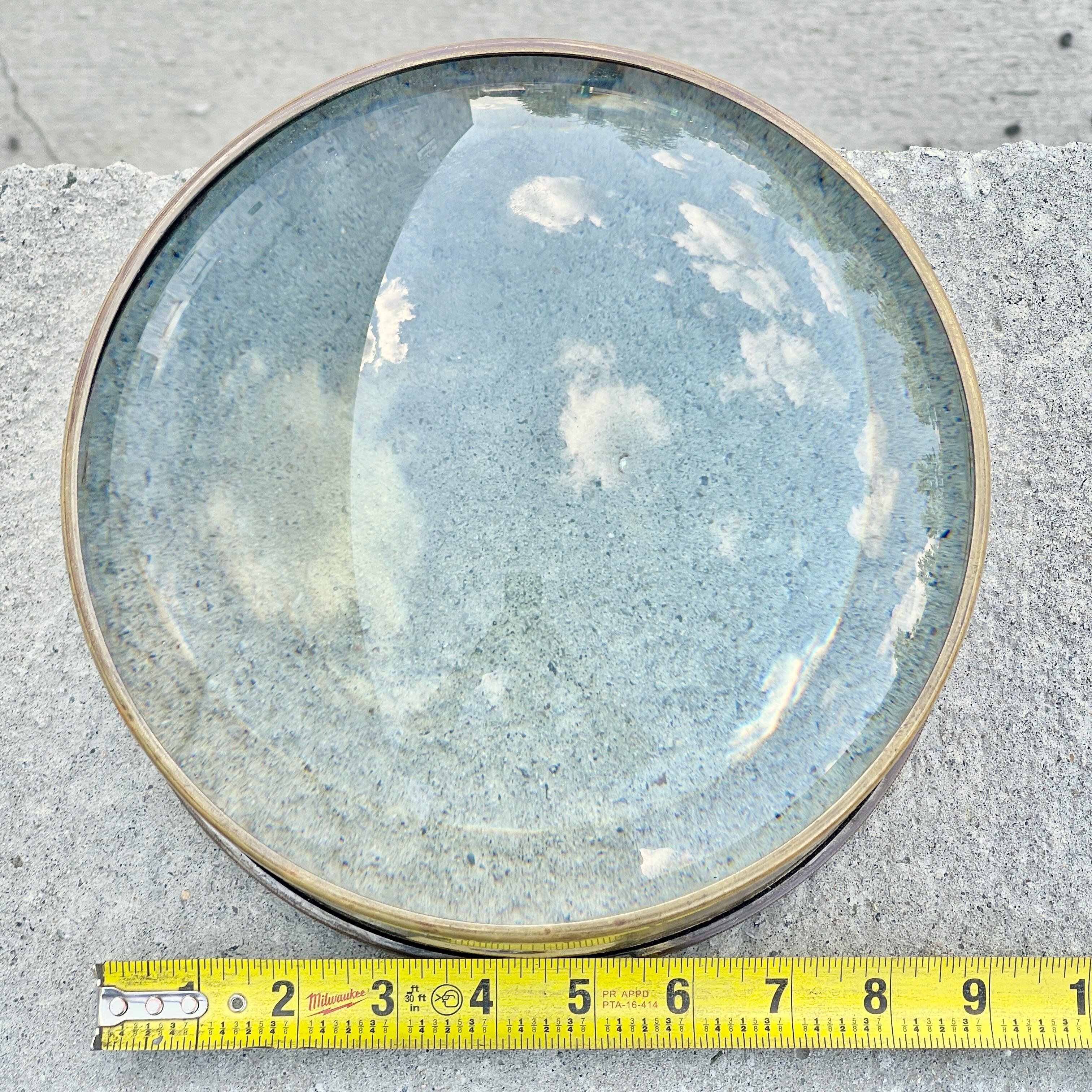 Late 19th Century Magic Lantern Projector Lens Magnifying Glass in Brass