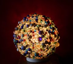 Magic Marbles #1, One of a Kind Vintage Lighting Unit, Signed by the Artist
