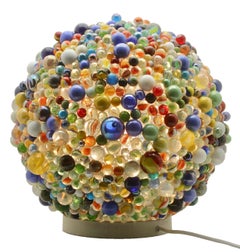 Magic Marbles #1, One of a Kind Vintage Lighting Unit, Signed by the Artist