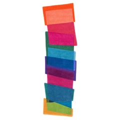 Magic Stepping Stones Vibrant Multicolour Contemporary Runner Skinny Size