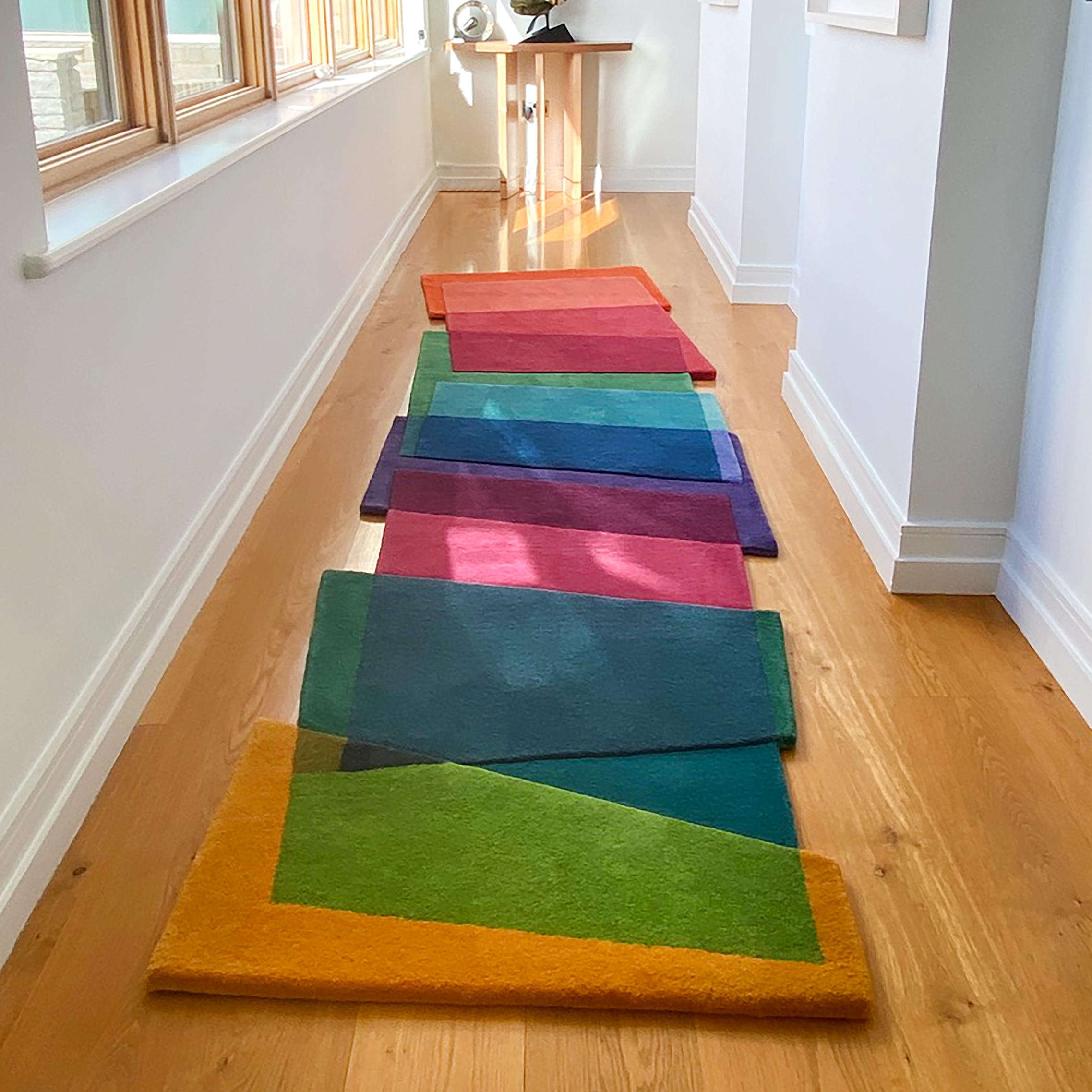 Magic Stepping Stones Vibrant Multicolour Contemporary Runner Skinny Size For Sale 1