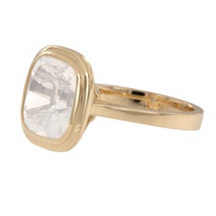 Mágico anillo Manhattan de cuarzo lunar de 7,22 quilates en oro amarillo de 18 quilates, de Goshwara