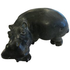 Antique Magical and Rare Hippopotamus Garden Fountain