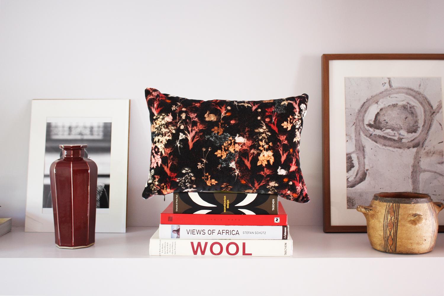 The colorful version of the Magical Bunny pattern against a black background, brings life and positive vibes to any space.
Bring contemporary graphic design to a new level of comfort and luxury. Designed in Portugal, this soft velvet cushion is an