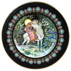 Magical Fairy Tales Old Russia Plate the Deer and Marusa by Gere Fauth