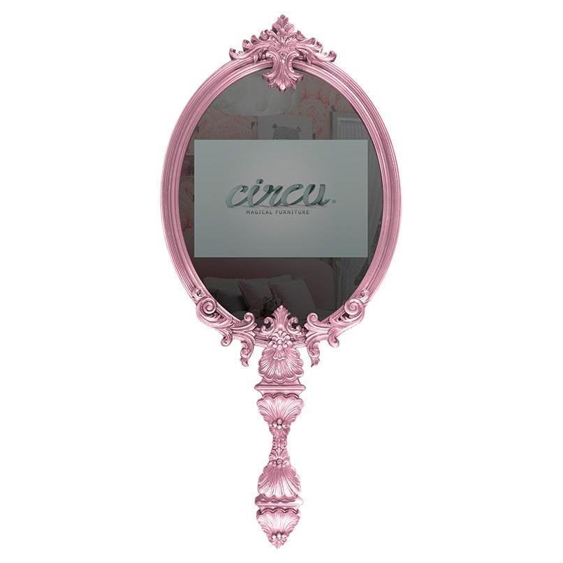 Magical Kids Mirror in Pink with Wood Frame and a TV by Circu Magical Furniture For Sale