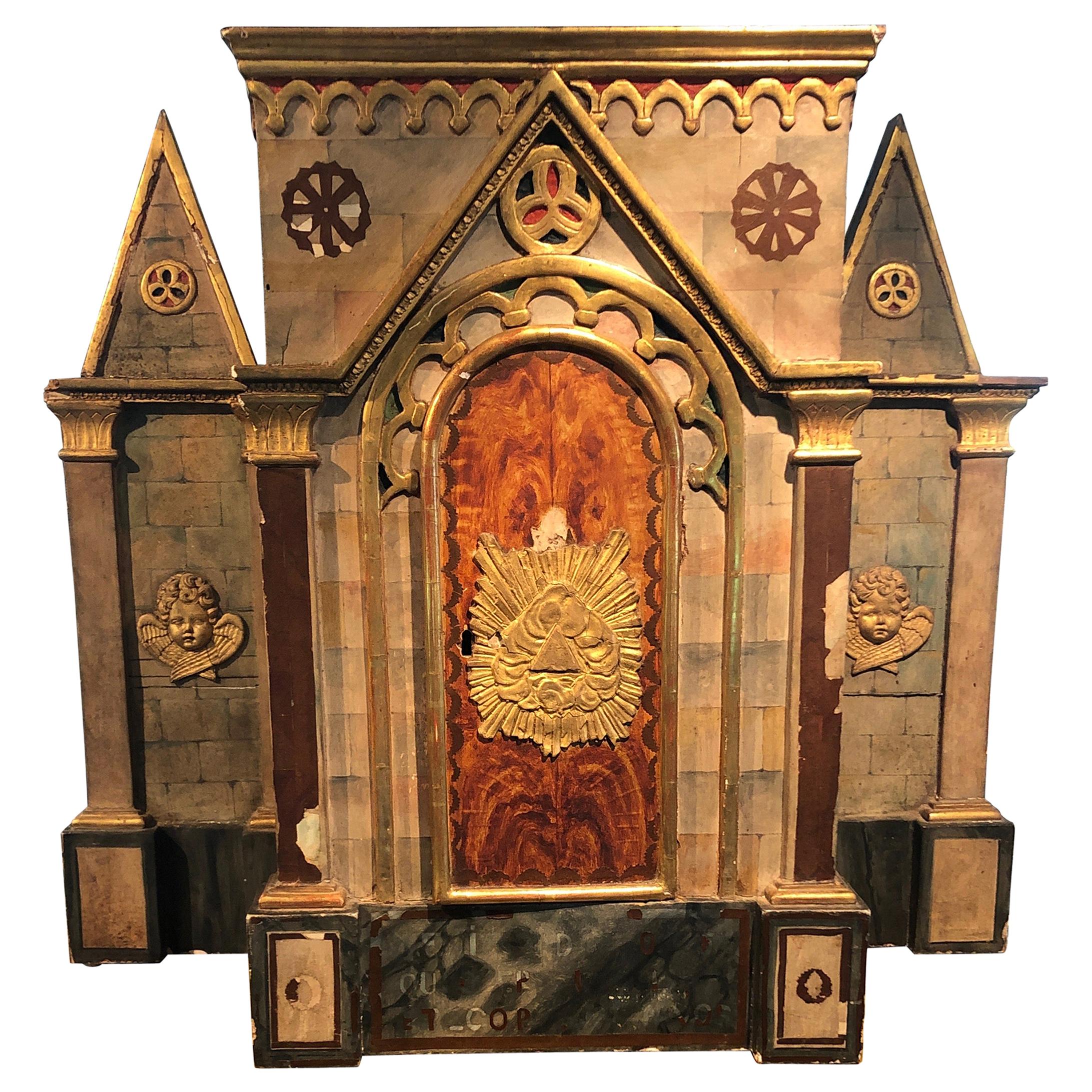 Magical Large Meticulously Detailed Gilt Cathedral Sculpture