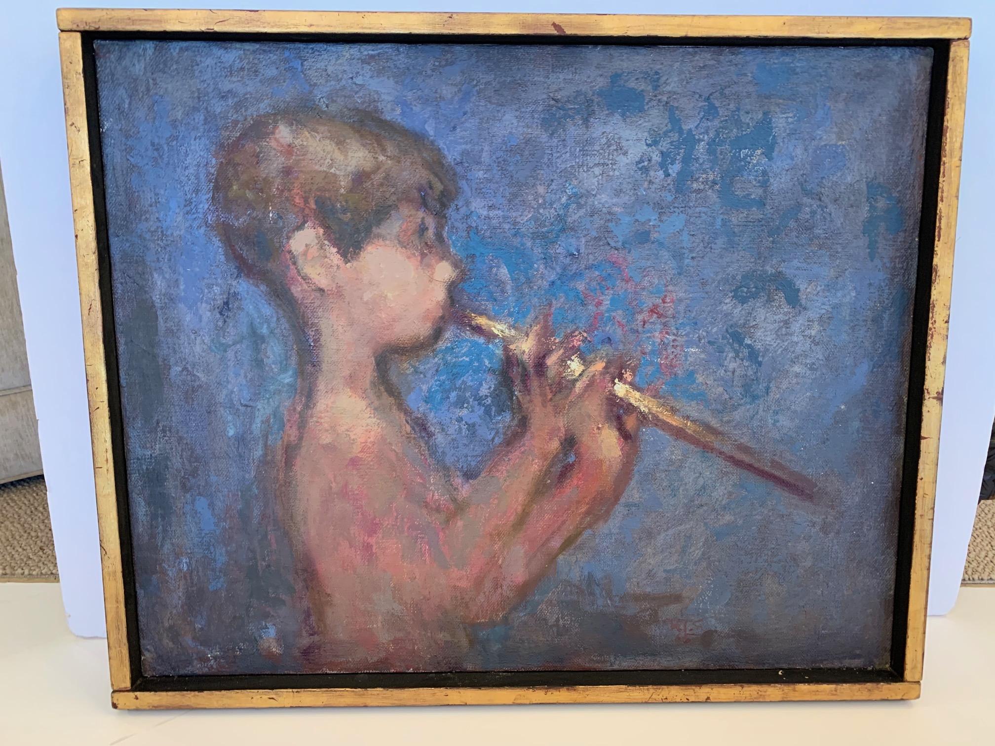 boy with flute painting