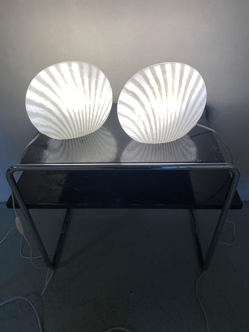 Magical table lamps glass Peill Putzler- Zebra series 1960-set For Sale 5