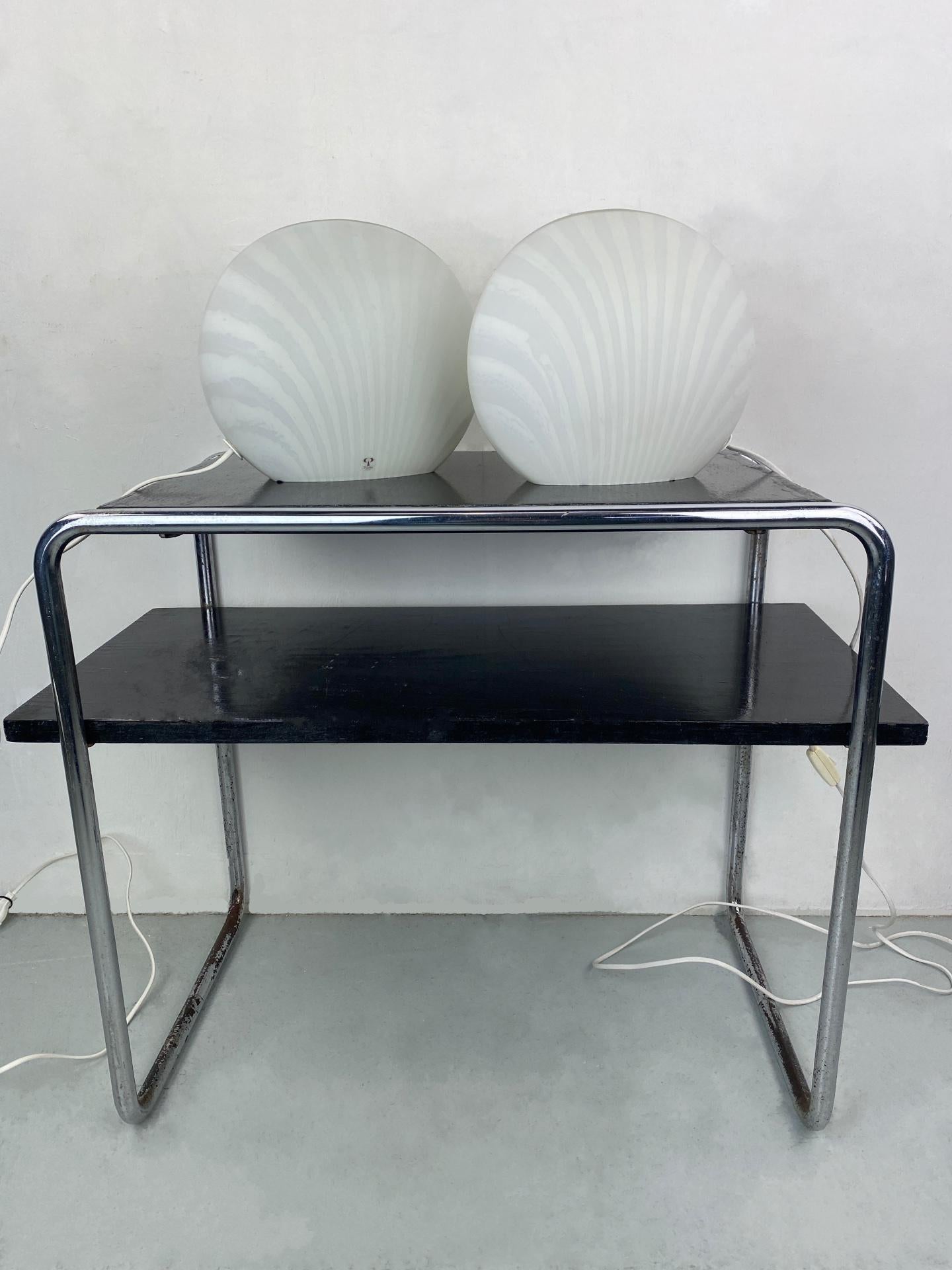Magical table lamps glass Peill Putzler- Zebra series 1960-set For Sale 6
