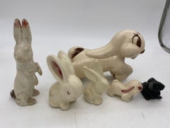 Magician Silver Bunny in a Hat Rabbit Figural Collection