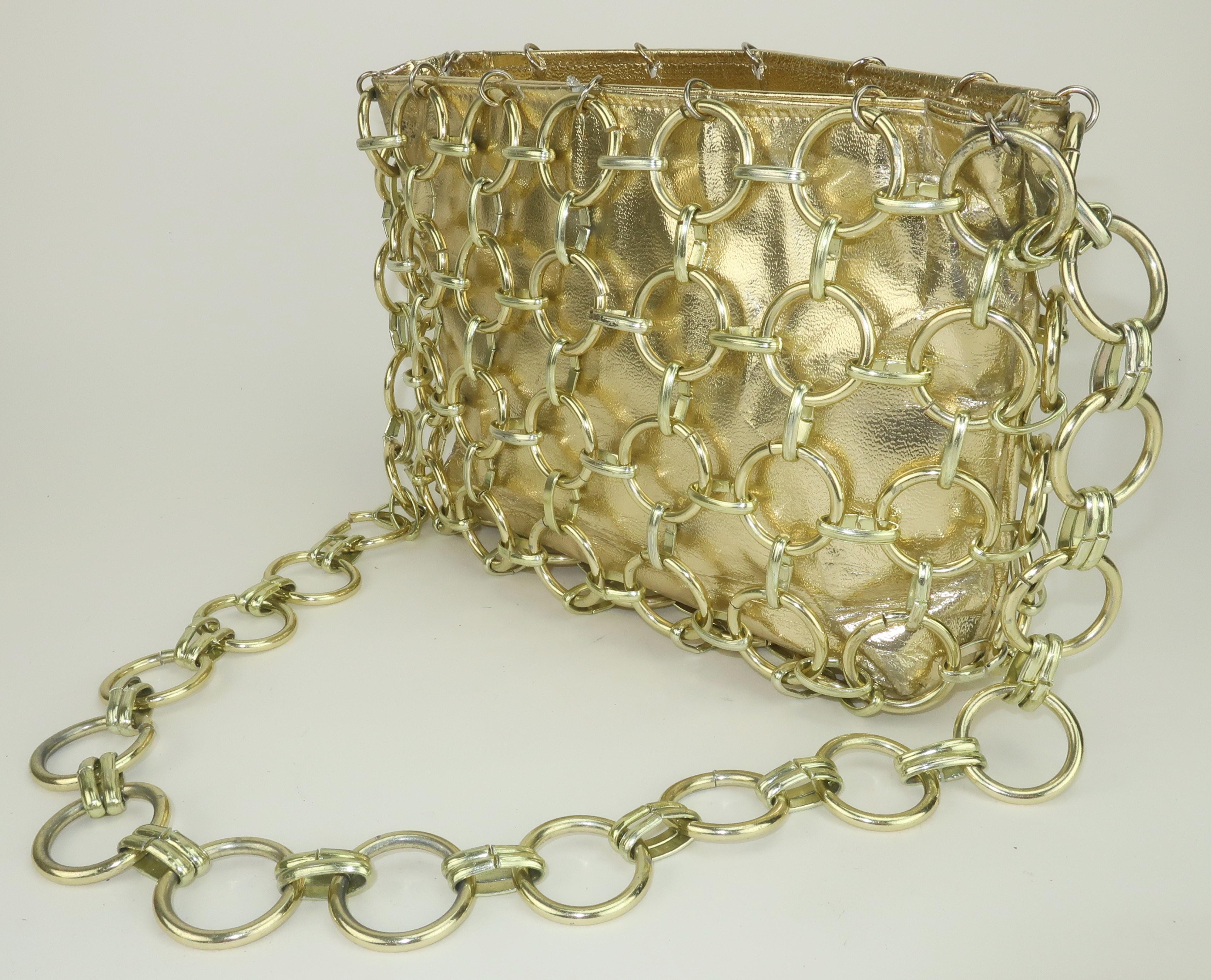 gold chainmail bag