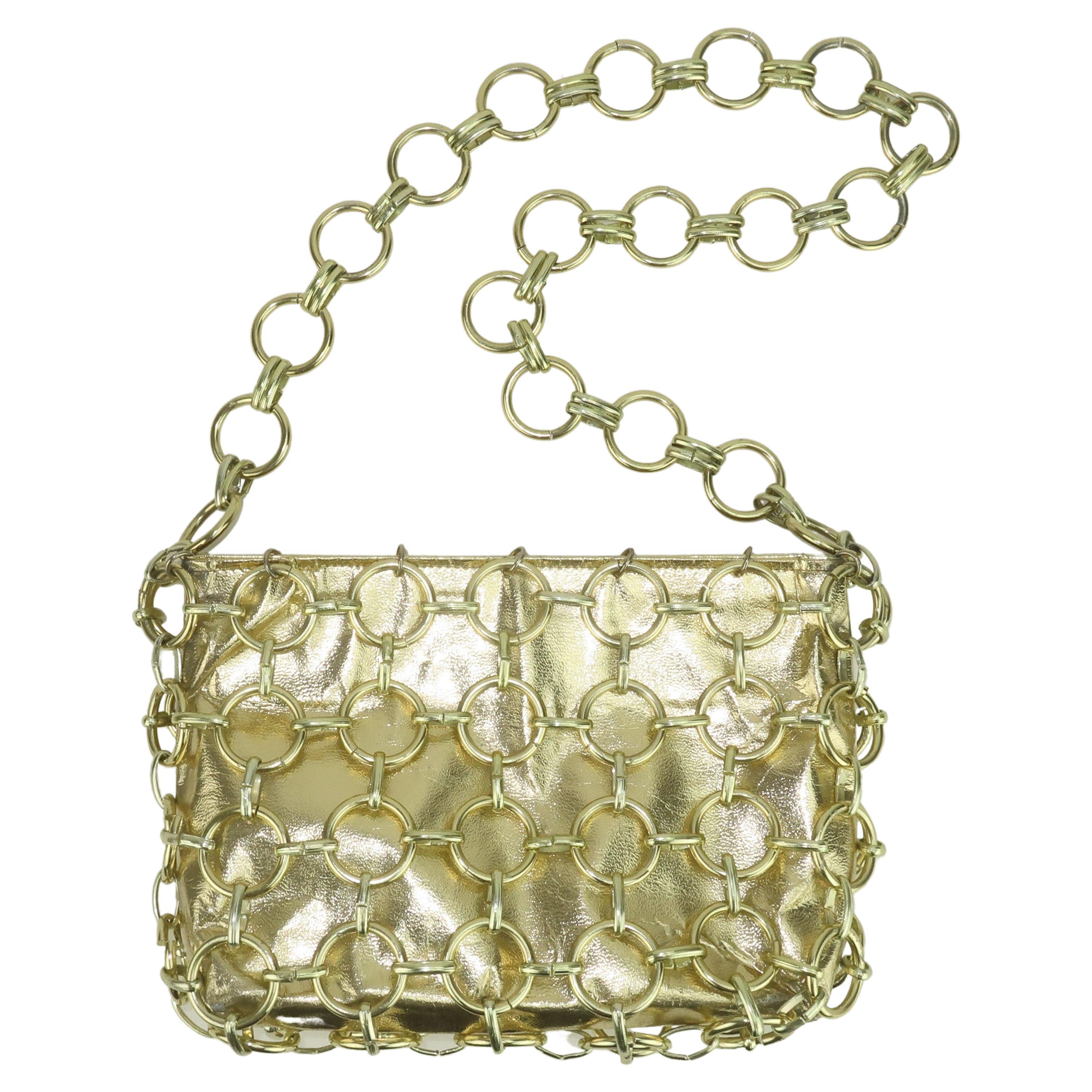Magid Gold Chain Mail Link Handbag, 1960's