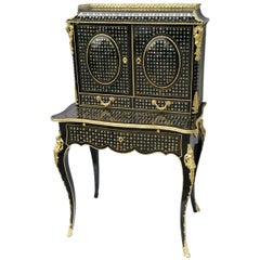 Maginificent Napoleon III Boulle Marquetry Secretary Cabinet, France, 1860