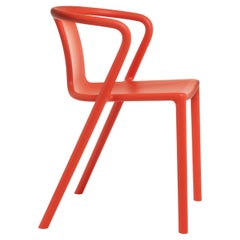 Magis Air-Armchair by Jasper Morrison, Orange Stackable Outdoor Chair with Arms