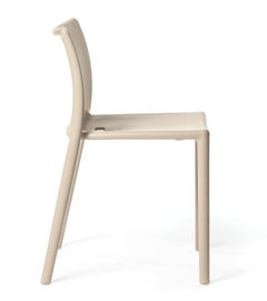 Magis Air-Chair by Jasper Morrison, Beige Stackable Outdoor Chair, Set of 4