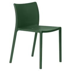 Magis Air-Chair by Jasper Morrison, Dark Green Stackable Outdoor Chair, Set of 4