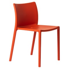 Magis Air-Chair by Jasper Morrison, Orange Stackable Outdoor Chair, Set of 4