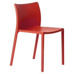 Magis Air-Chair by Jasper Morrison, Red Stackable Outdoor Chair, Set of 4