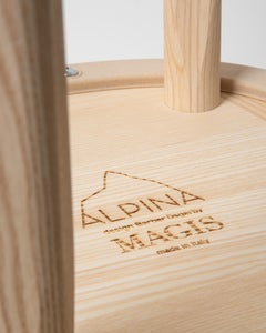 Magis Alpina Dining Chairs by Barber & Osgerby, Ash Wood and Beige Back Set of 2