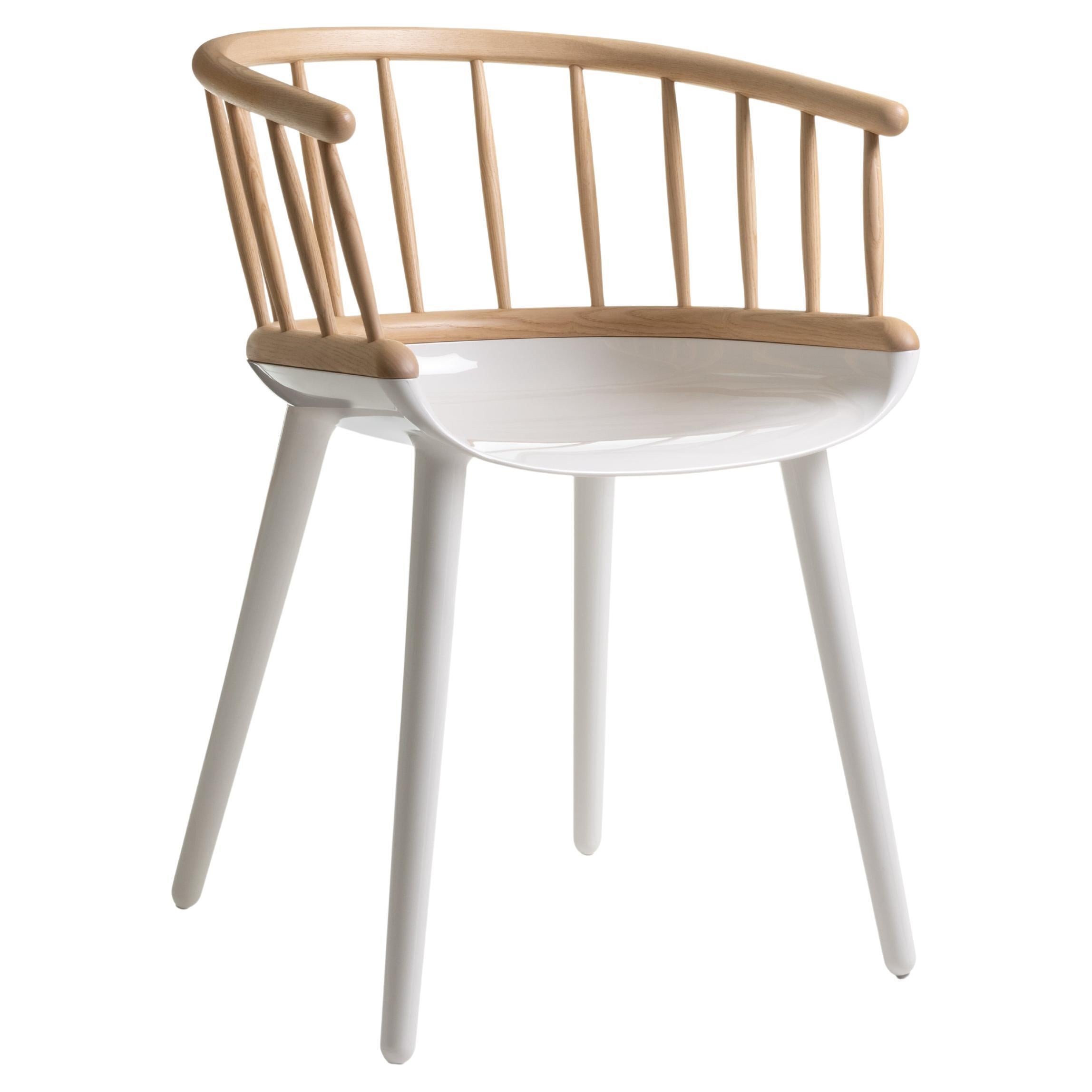 Magis Cyborg Stick Chair with Arms by Marcel Wanders in Polycarbonate and Ash For Sale