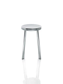 Magis Déjà-vu Métal Bar Stool Polished Aluminum H 50 cm 19.7 in - Naoto Fukasawa