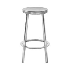 Magis Déjà-vu Métal Bar Stool Polished Aluminum H 66 cm 26 in - Naoto Fukasawa
