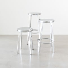 Magis Déjà-vu Métal Bar Stool Polished Aluminum H 78 cm 30.7 in - Naoto Fukasawa