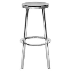 Magis Déjà-vu Métal Bar Stool Polished Aluminum H 78 cm 30.7 in - Naoto Fukasawa