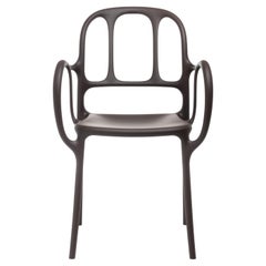 Magis Milà Chair with Arms by Jaime Hayón - Dark brown - Set of 4 chairs