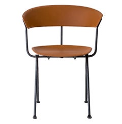 Magis Officina Chair by Ronan & Erwan Bouroullec - Anthracite Iron - Leather
