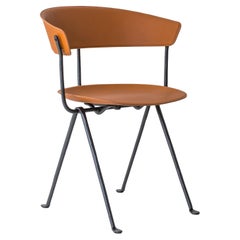 Magis Officina Chair by Ronan & Erwan Bouroullec - Anthracite Iron - Leather