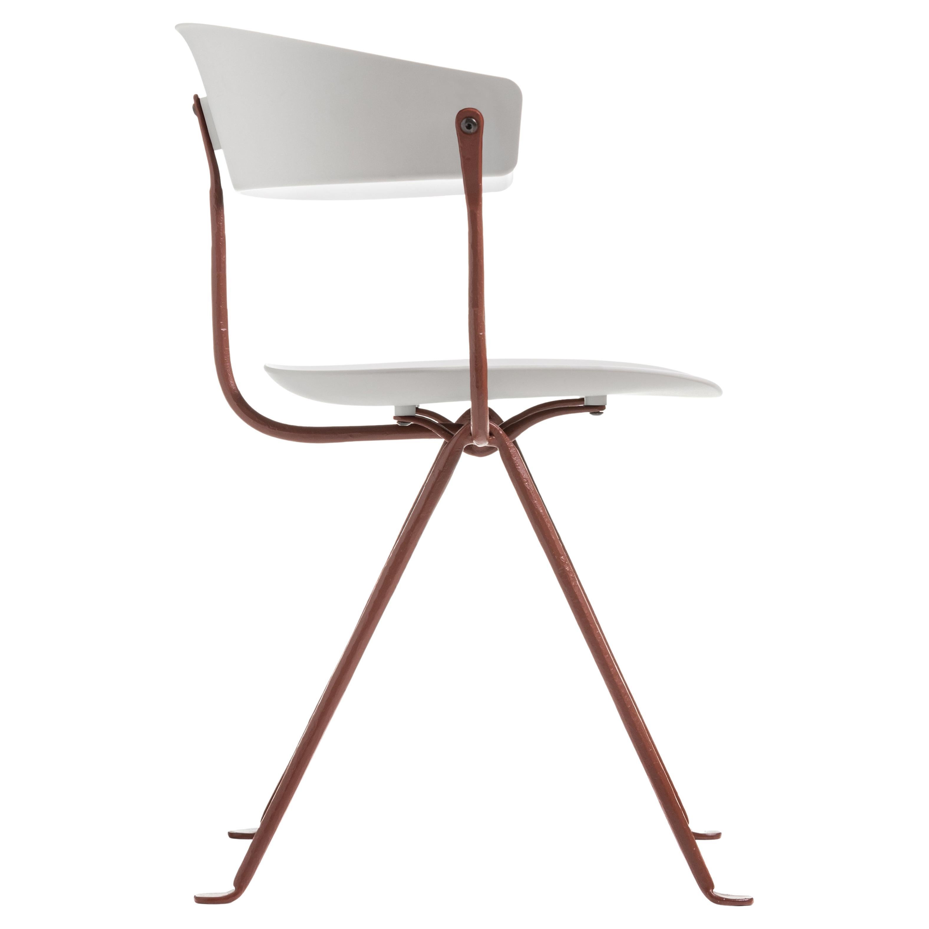 Magis Officina Chair - Ronan & Erwan Bouroullec Brown Iron - White Polypropylene For Sale