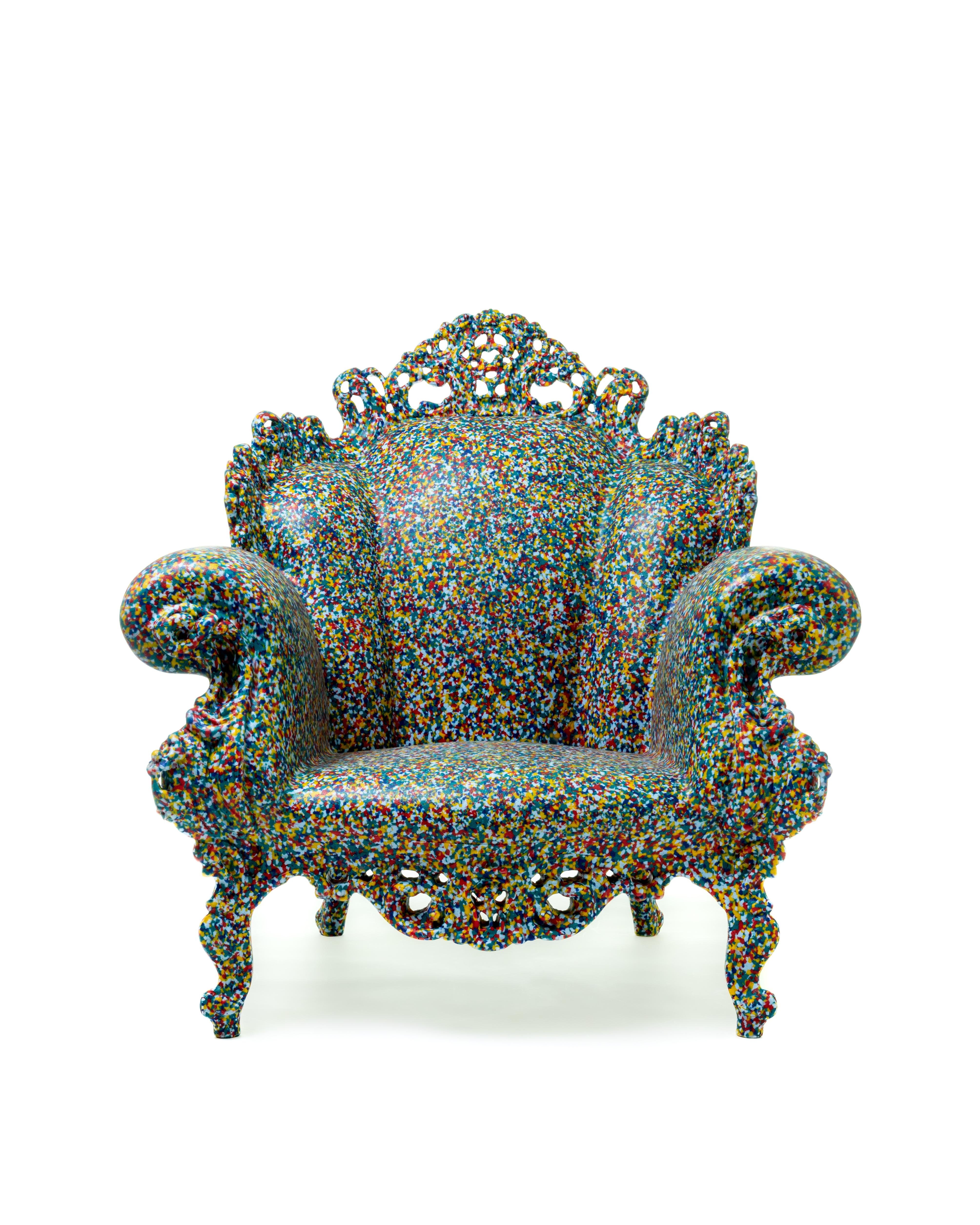 Prodotto: Poltrona
Modello/marca: Magis Proust
Designer: Alessandro Mendini
Tipo di prodotto: Poltrona

Descrizione:
La Poltrona Magis Proust, disegnata da Alessandro Mendini, è una seduta vibrante e scultorea che unisce l'estro artistico al comfort