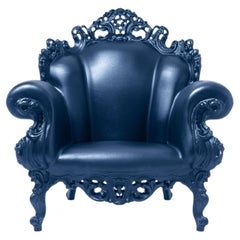 Fauteuil d'extérieur postmoderne italien « Magis Proust » d'Alessandro Mendini, bleu