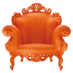 Fauteuil d'extérieur postmoderne italien « Magis Proust » d'Alessandro Mendini, orange