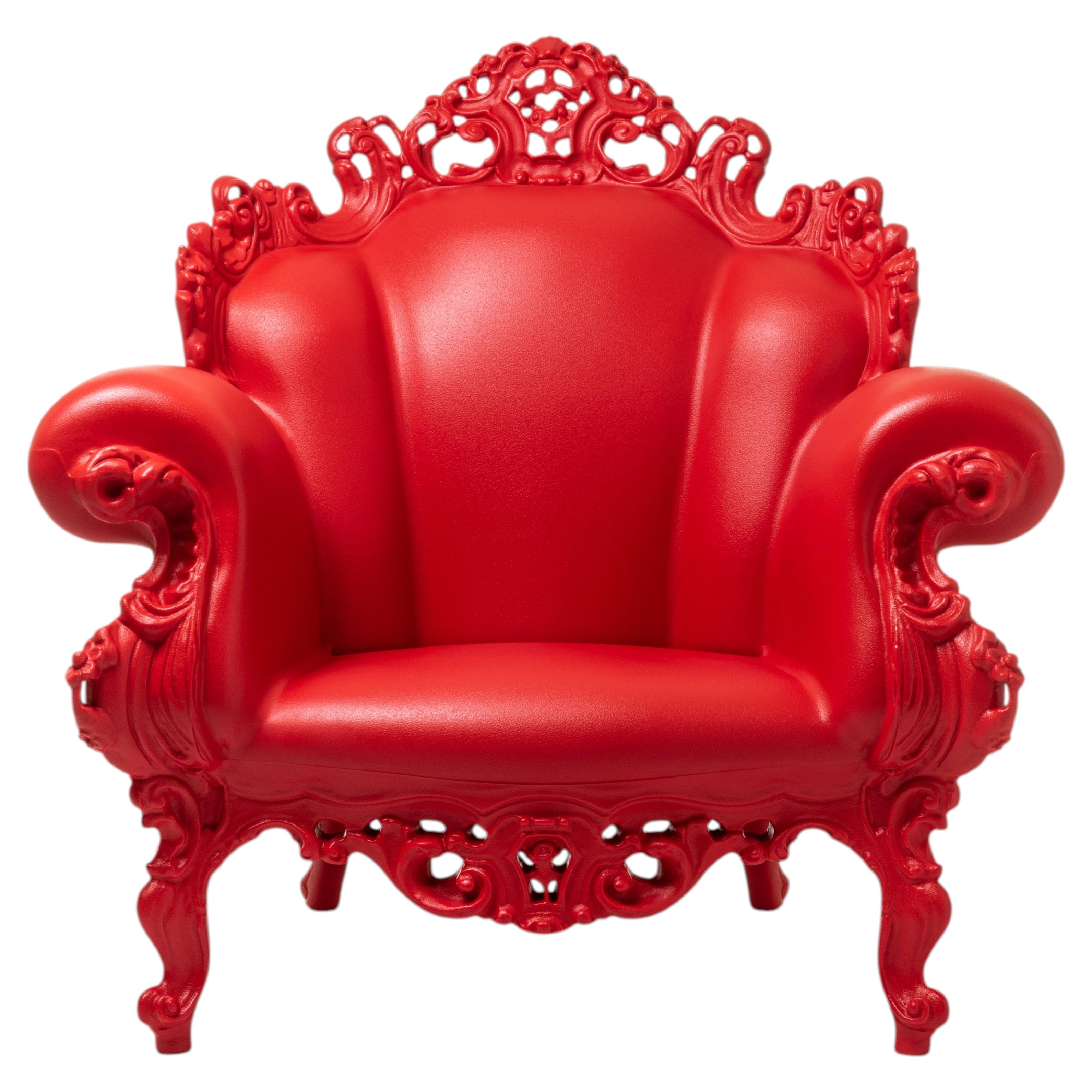 Magis Proust Italian Postmodern Outdoor Armchair by Alessandro Mendini, Red