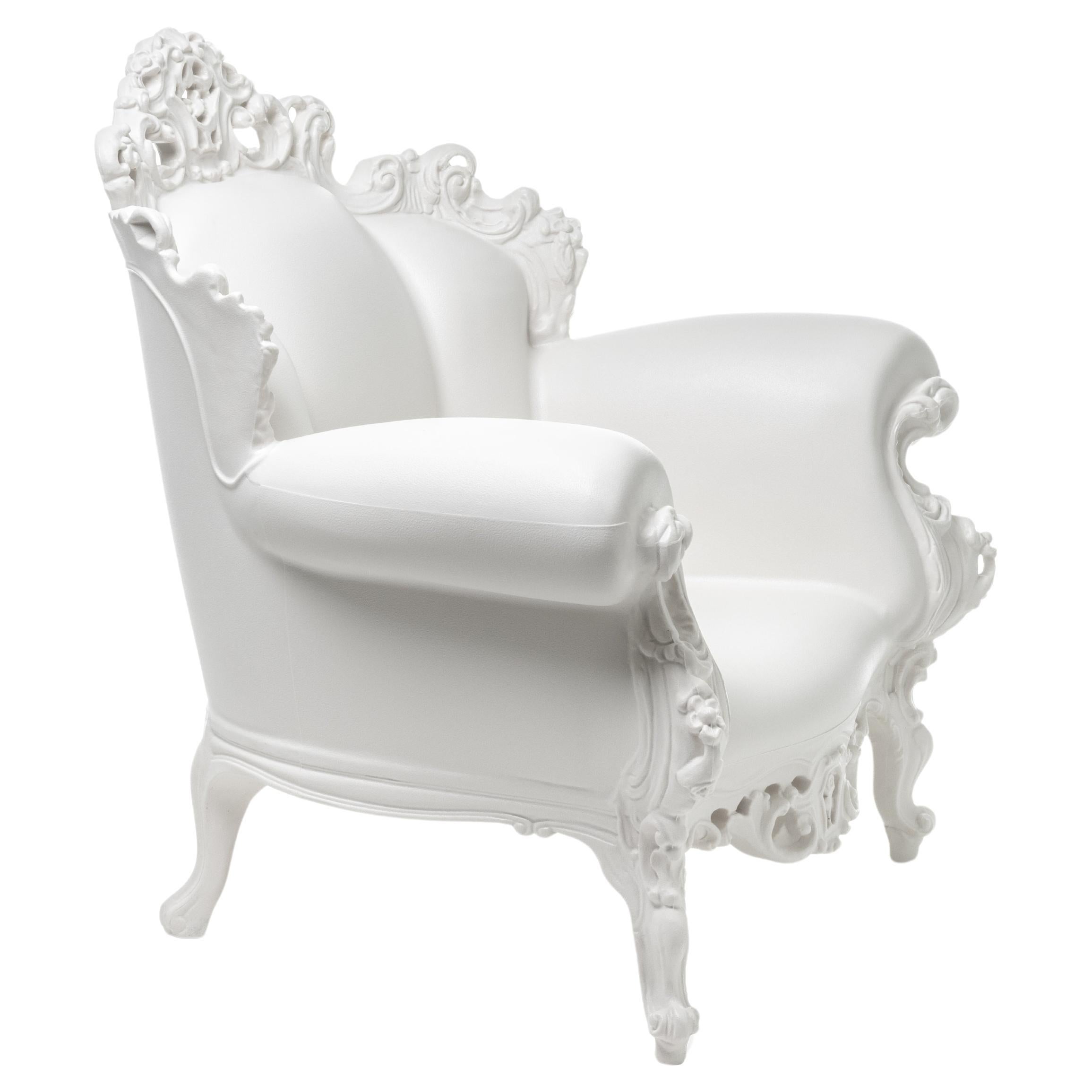 Magis Proust: niedriger Stuhl in Weiß von Alessandro Mendini im Angebot
