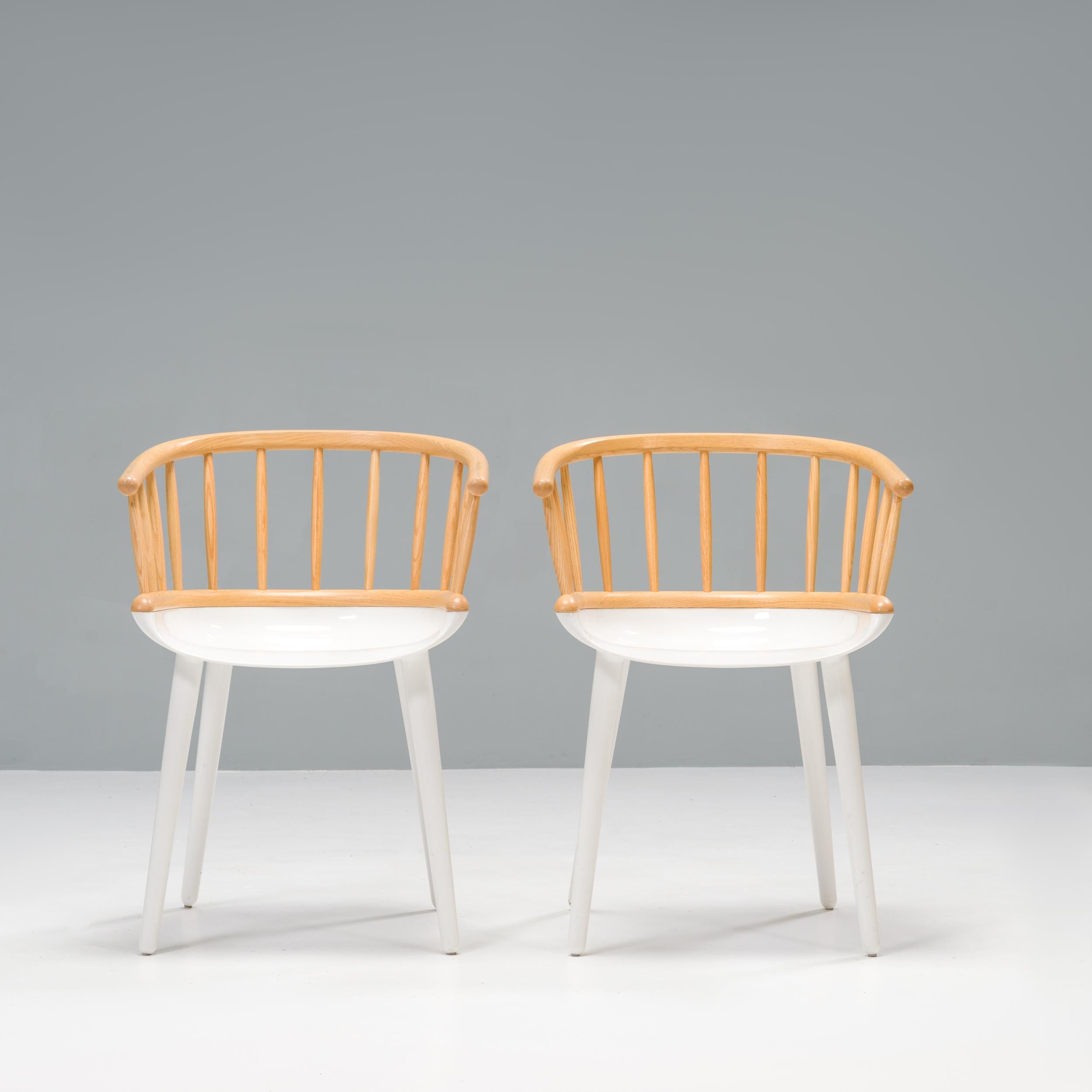 Magis White & Natural Ash Cyborg Stick Dining Chair For Sale 7