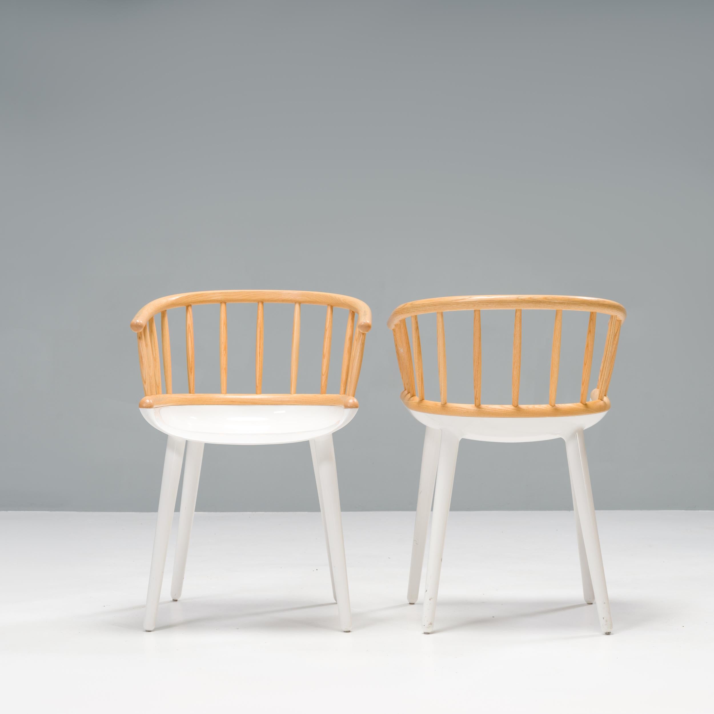 Magis White & Natural Ash Cyborg Stick Dining Chair For Sale 9