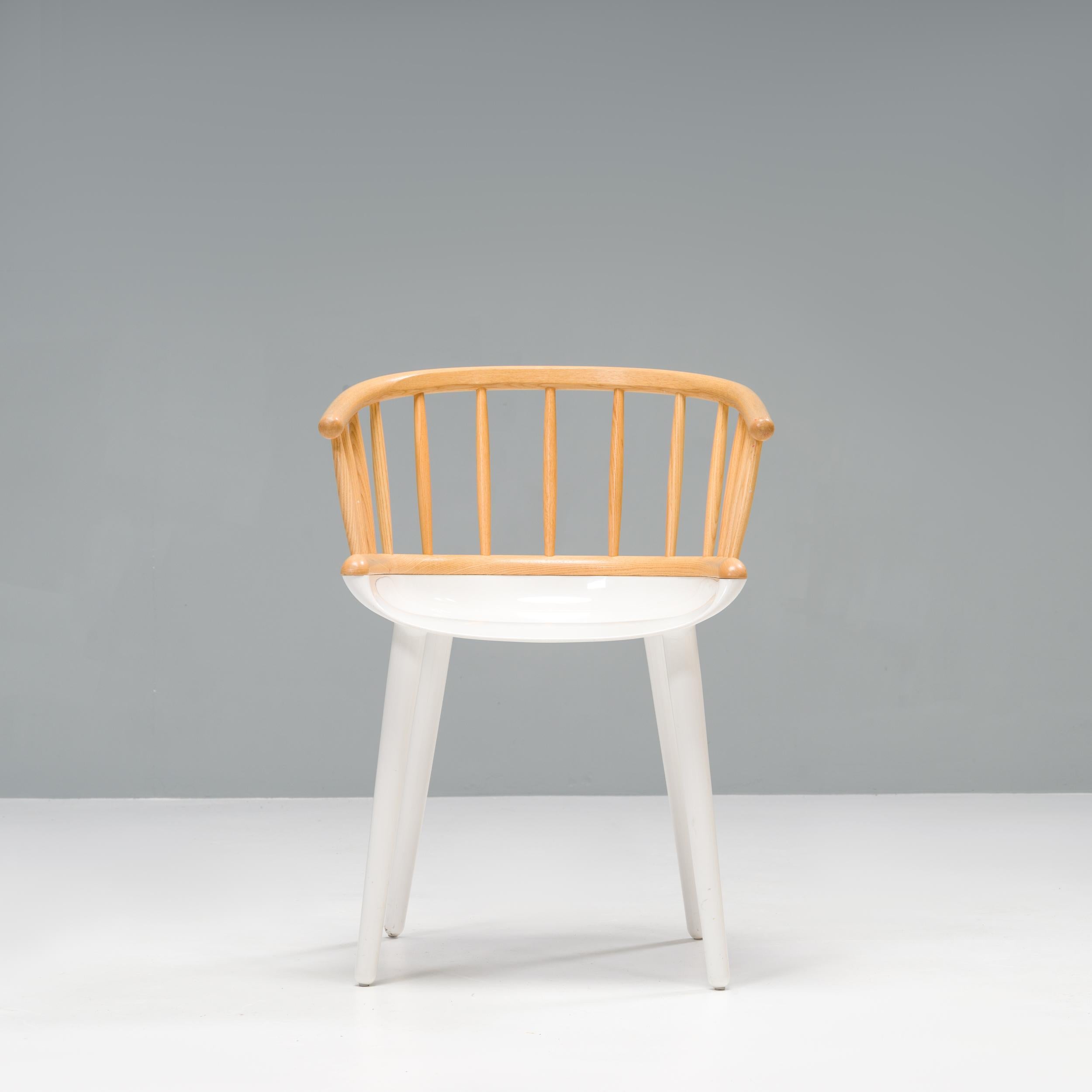 Magis White & Natural Ash Cyborg Stick Dining Chair For Sale 11