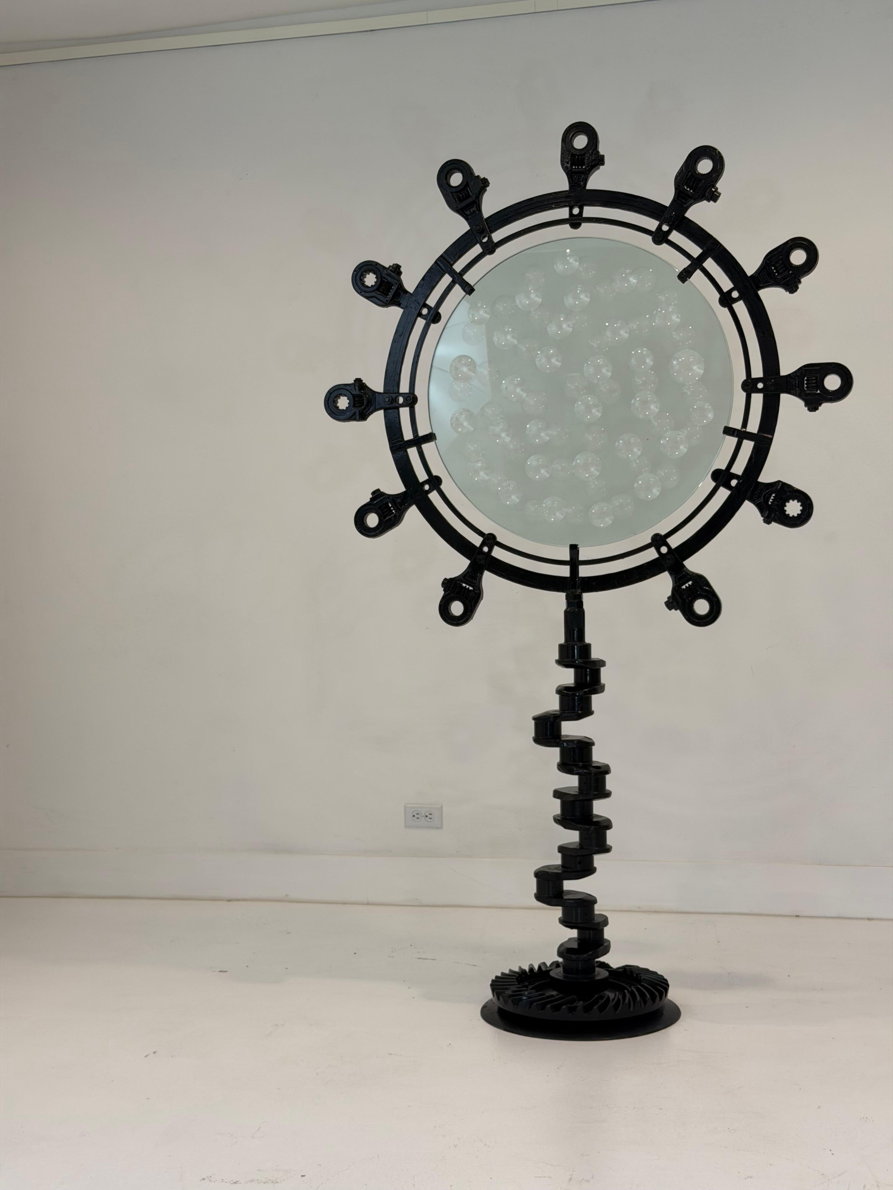Etched “Magiscope” Sculpture After Bejar, Signed EM and Dated 2008 For Sale