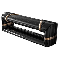 Banc « Magistrale », détails en acier inoxydable et bronze, fait à la main, Istanbul