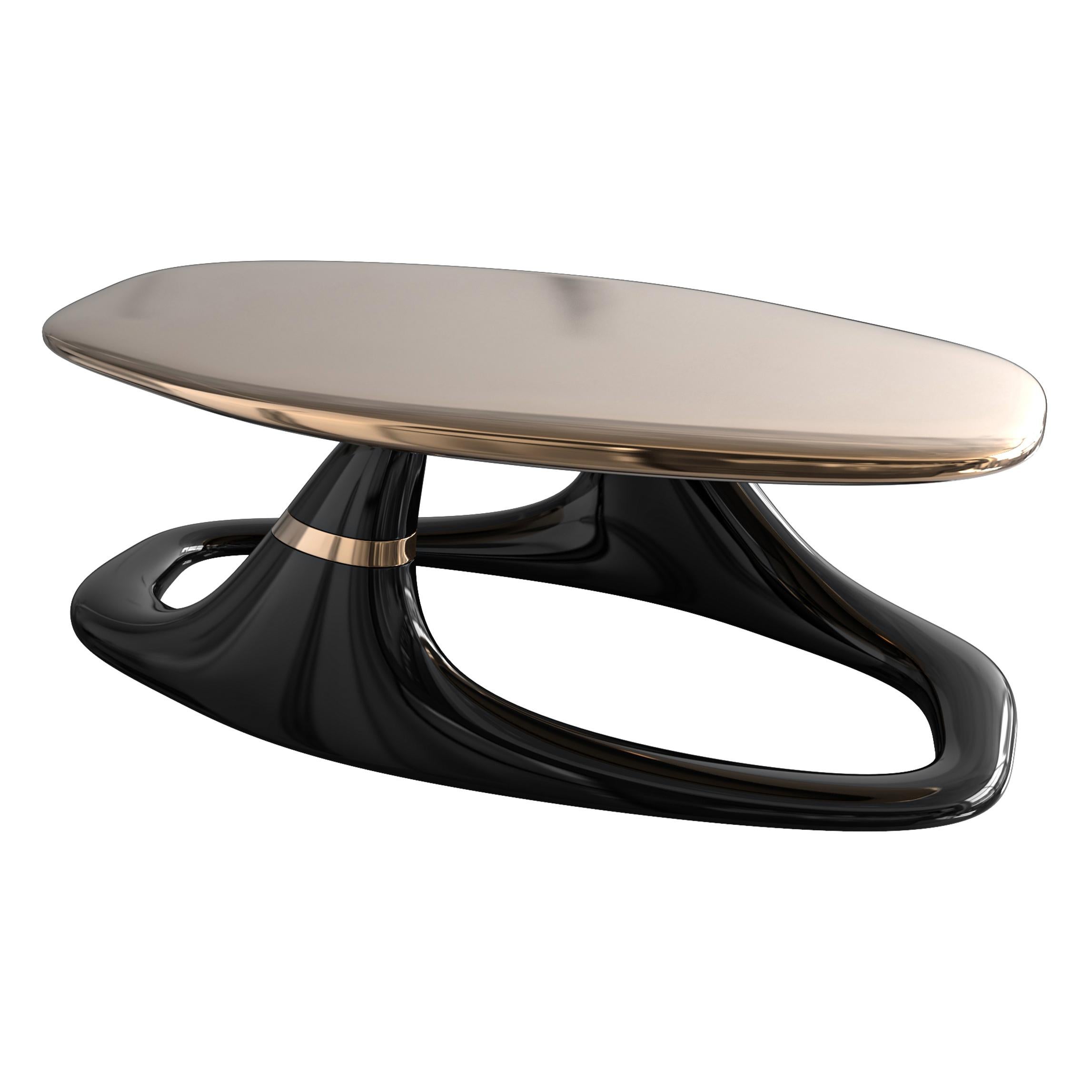 Couchtisch „Magistrale“ mit Bronze, Edelstahl, handgefertigt, Istanbul im Angebot 5