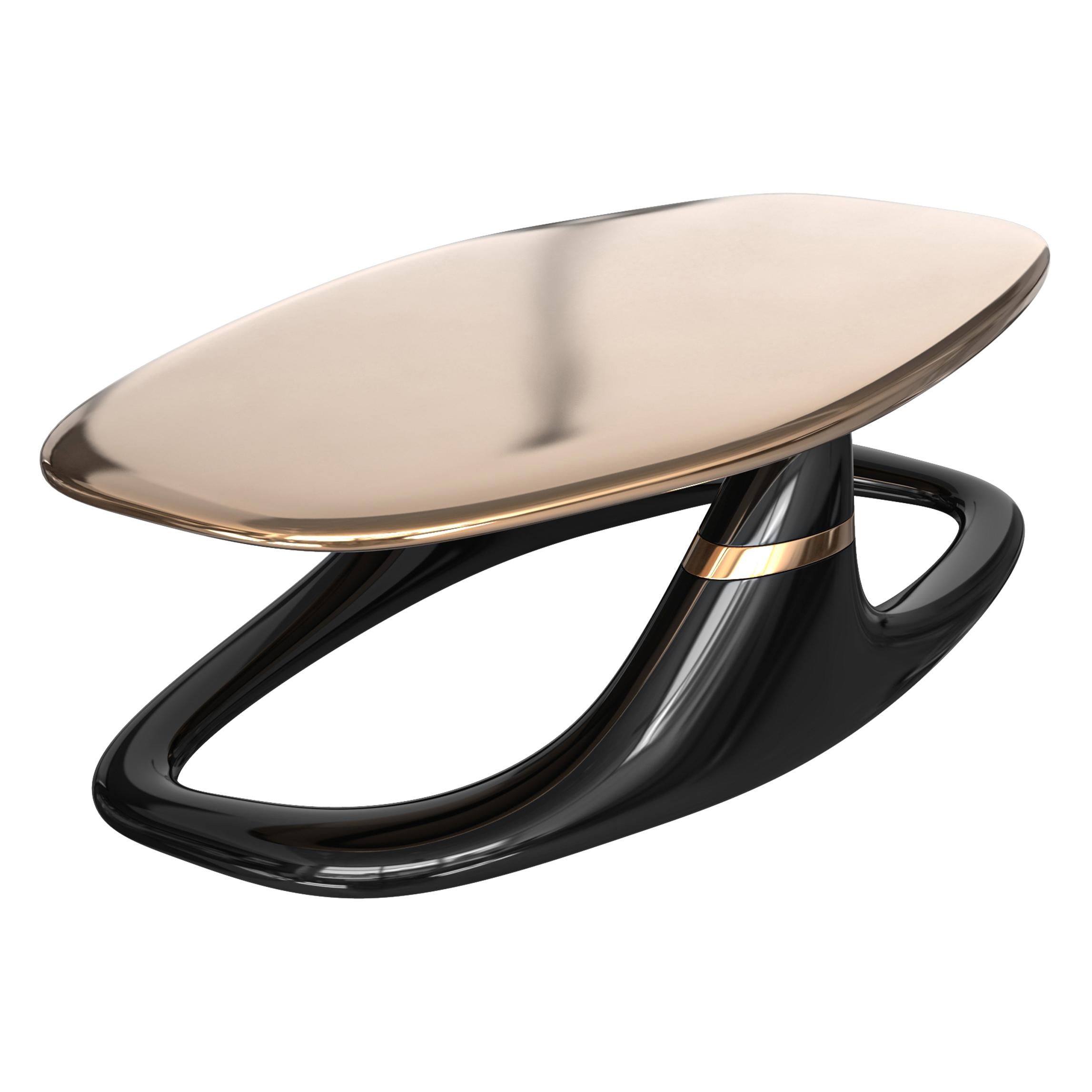 Couchtisch „Magistrale“ mit Bronze, Edelstahl, handgefertigt, Istanbul im Angebot 4