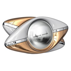 Miroir mural convexe Magistrale avec bronze, acier inoxydable, fait à la main, Istanbul