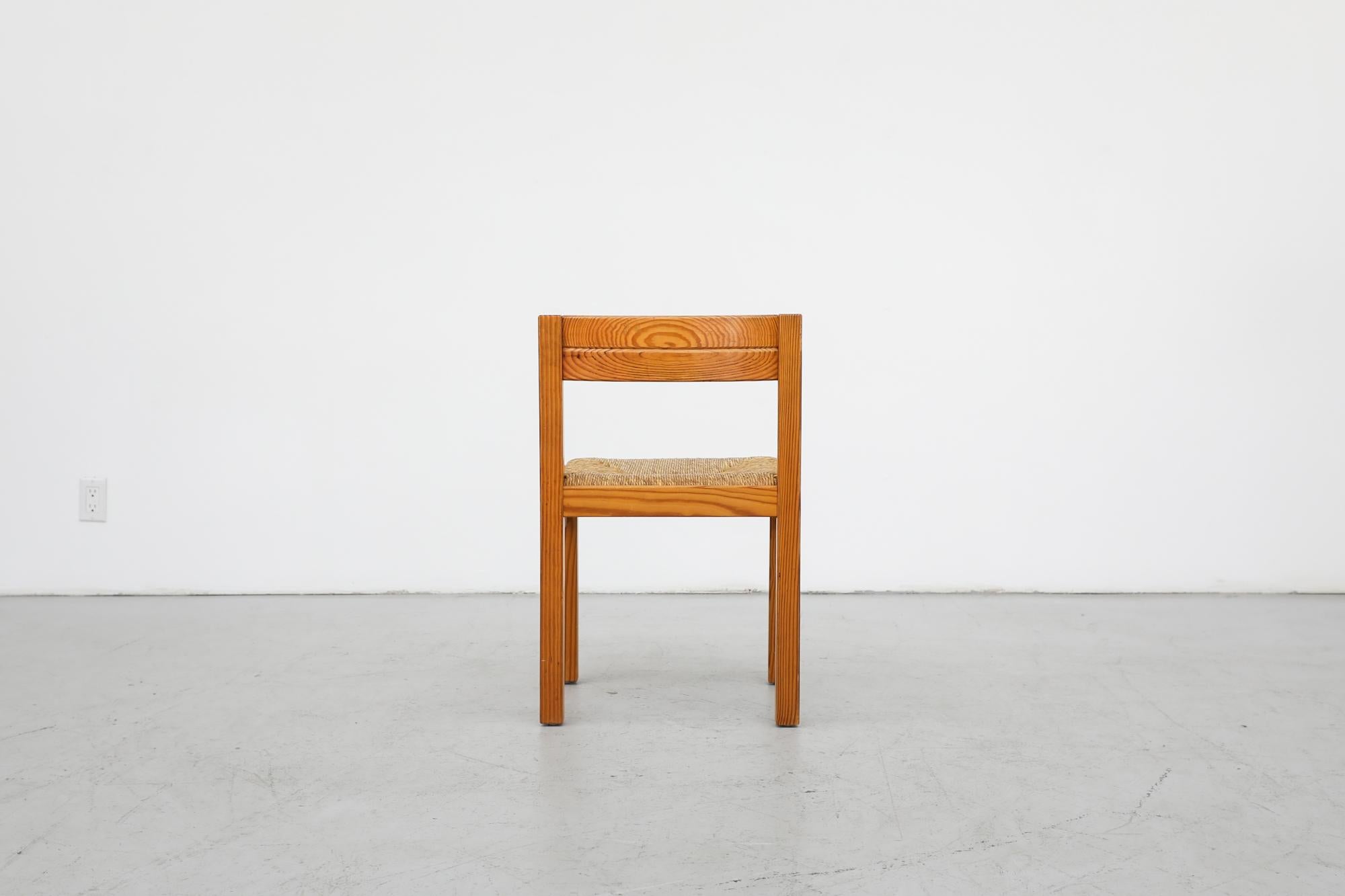 Rush Single Magistretti Style Pine Dining Chair by Martin Visser for 't Spectrum For Sale