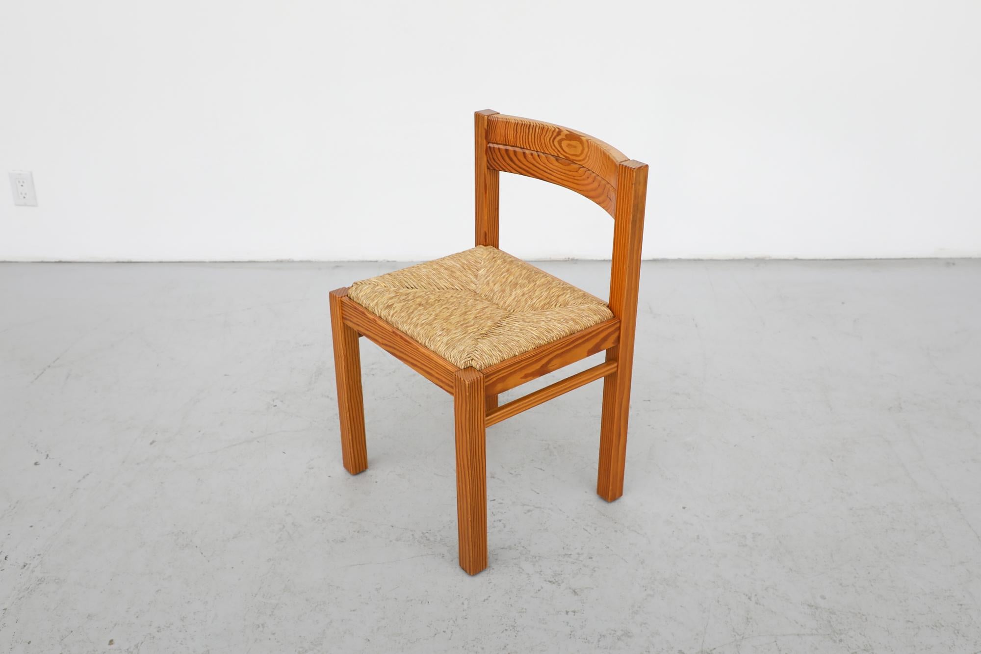 Single Magistretti Style Pine Dining Chair by Martin Visser for 't Spectrum For Sale 1