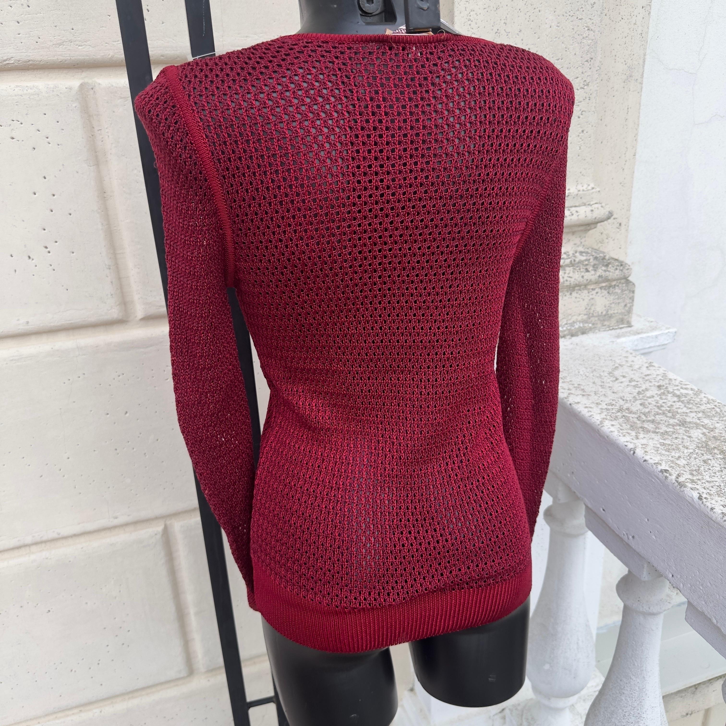 Maglia Valentino anni 80 a retina, mai utilizzata In New Condition For Sale In Basaluzzo, IT